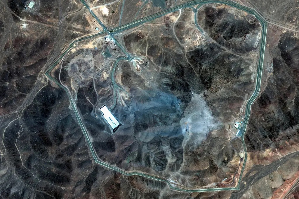 A satellite overview shows the Fordow Fuel Enrichment Facility, along with damage from recent airstrikes, amid the Iran-Israel conflict, near Qom, Iran, June 24, 2025. Maxar Technologies/Handout via REUTERS Purchase Licensing Rights